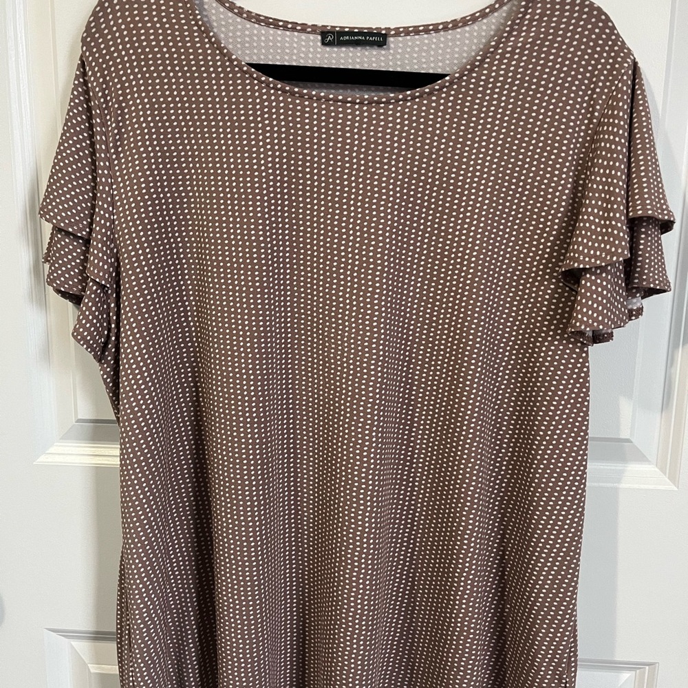Adrianna Papell polka dot blouse